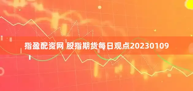 指盈配资网 股指期货每日观点20230109