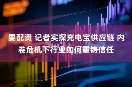 要配资 记者实探充电宝供应链 内卷危机下行业如何重铸信任
